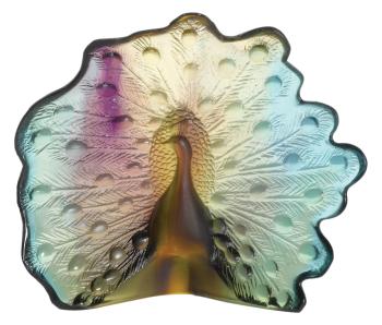 Peacock brown, green, amber and blue - Daum